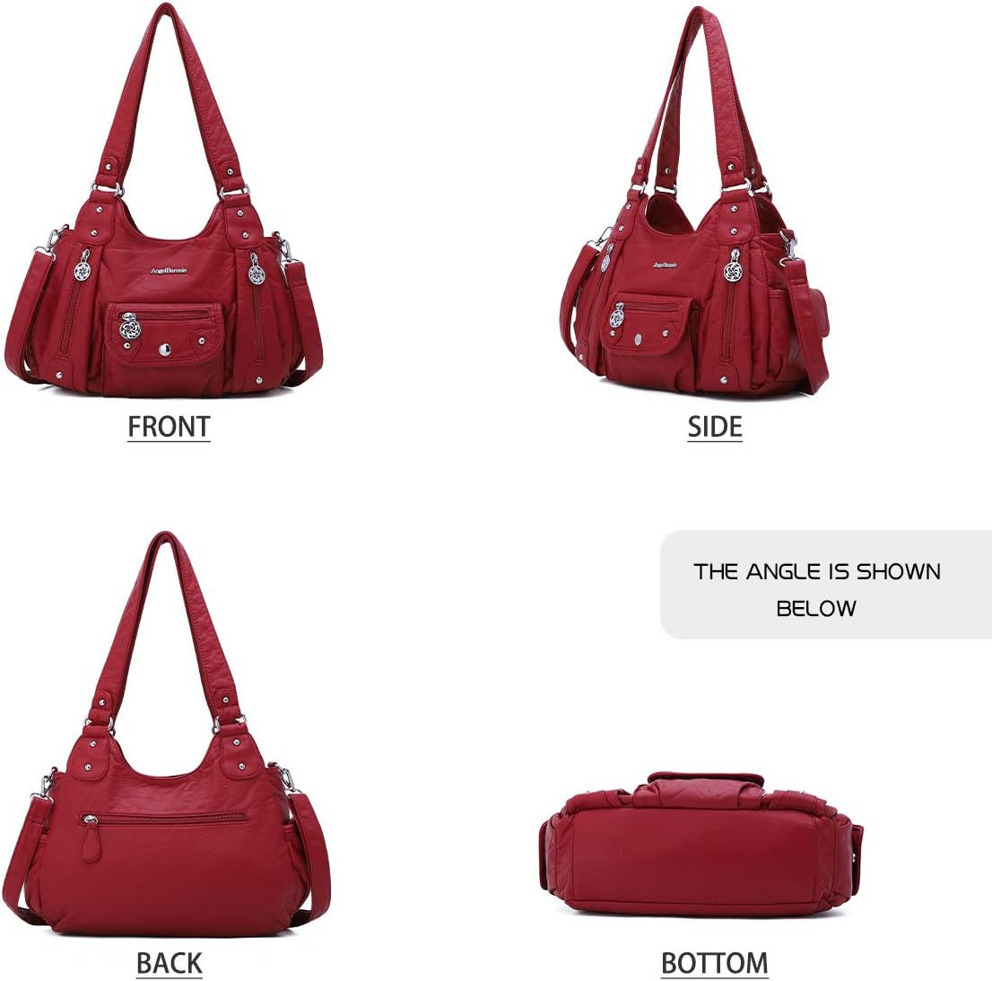 Angel Barcelo Purses for Women Soft PU Leather Shoulder Bag Crossbody Purse and Handbags - Image 3