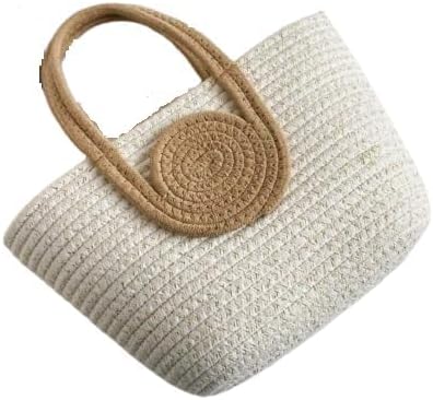 AOU Boho Jute Tote Bag for Women |Beach Bag with Handles | Summer Bucket Bag for Vacation, Cruise, Travel, Pool, Daily Use