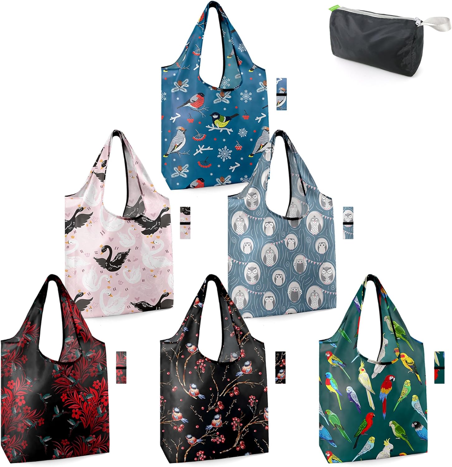 BeeGreen Reusable Grocery Bags Shopping Bags for Women Ocean Animals i##e##s: Sea Turtle ^^ Lovers Gifts ^^ Bulk 6 Pack ^^ 50LBS ^^ X-Large ^^ Shells ^^ Seal ^^ Mermaid Scale ^^ Whale :i##e##s - Image 45