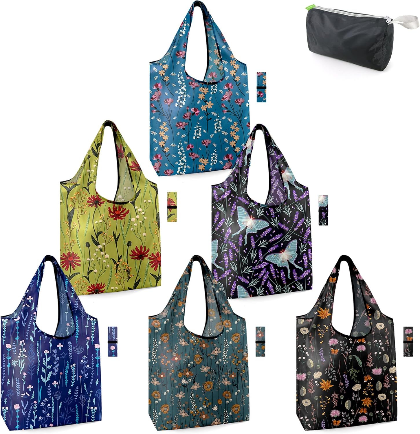 BeeGreen Reusable Grocery Bags Shopping Bags for Women Ocean Animals i##e##s: Sea Turtle ^^ Lovers Gifts ^^ Bulk 6 Pack ^^ 50LBS ^^ X-Large ^^ Shells ^^ Seal ^^ Mermaid Scale ^^ Whale :i##e##s - Image 11