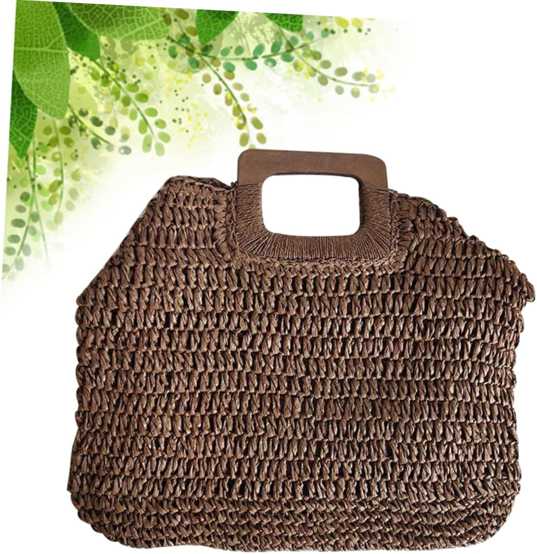 BESTYASH Women Vintage Straw Woven Handbag Khaki Summer Beach Tote with Handle Capacity Straw Beach Bag for - Image 9