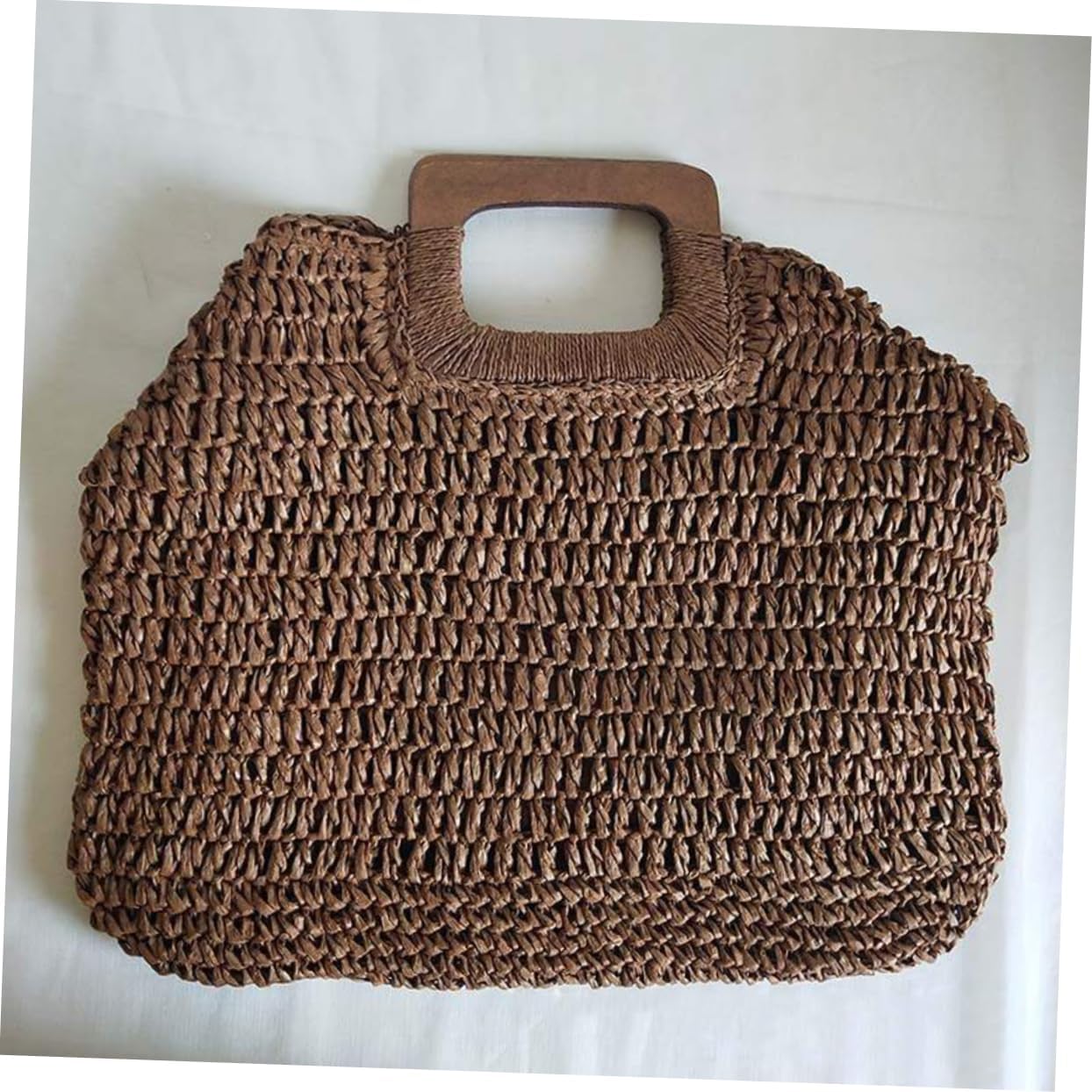 BESTYASH Women Vintage Straw Woven Handbag Khaki Summer Beach Tote with Handle Capacity Straw Beach Bag for - Image 6