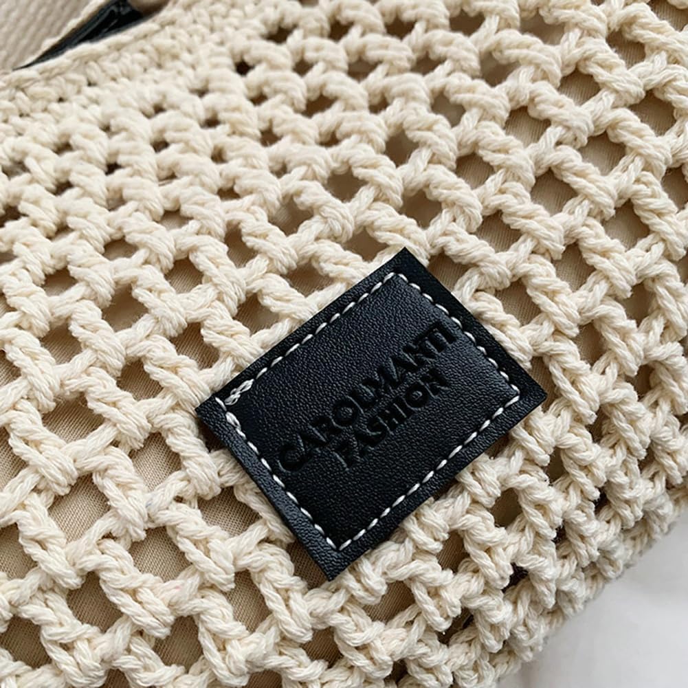 Bohemia Woven Straw Bag for Women Macrame Shoulder Tote Bags Crossbody Purses Summer Beach Top-Handle Bag for Travel Shopping - Image 8