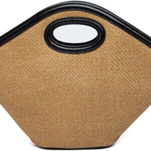 Chageempb Large Rattan Tote Bag For Women Designer Summer Beach Wicker Purse Woven Vacation Straw Handbag