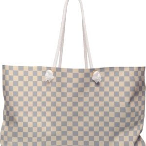 Classic Beige Shopping Bag Summer Beach Bag Vacation Travel Tote Bag Reusable Bag Pool Picnic Shopping Bag Gift