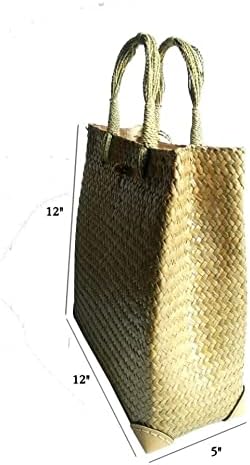 Custom, Made To your Own Order Portrait Painting Woven Straw Bags Summer Beach Tote Bag for Women 100% Handmade (A04) - Image 2