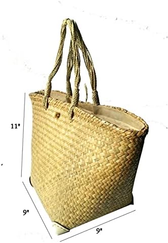 Custom, Made To your Own Order Portrait Painting Woven Straw Bags Summer Beach Tote Bag for Women 100% Handmade (A11) - Image 4