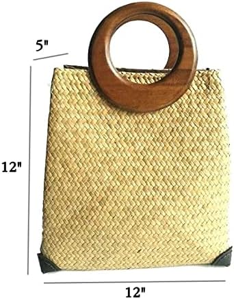 Custom, Made To your Own Order Portrait Painting Woven Straw Bags Summer Beach Tote Bag for Women 100% Handmade (A14) - Image 2