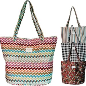 DE LA MUR LINE LARGE BOHO TOTE BAG for WOMEN \u2013 Animal Free Shoulder Bag \u2013 Boho Hippie Purse for Beach, Work & Daily Use