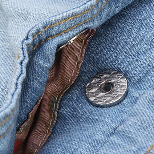 Donalworld Women Cute Flower Jeans Denim Tote Handbags - Image 4