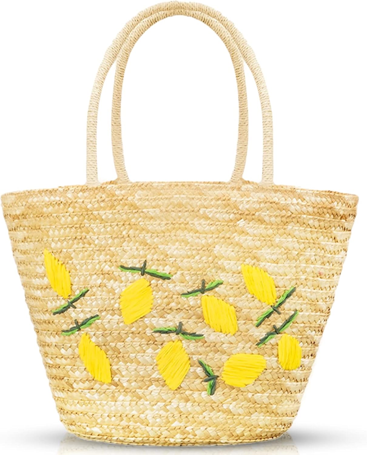 Handwoven Rattan Straw Beach Bag Tote Bag Handbag for Women