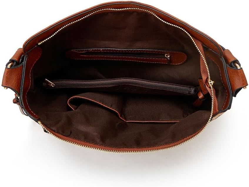 HBJWOV Spring\/Summer Vintage Multi-zip Bag Fringe Accessorized Upper Shoulder Tote Bag - Image 3