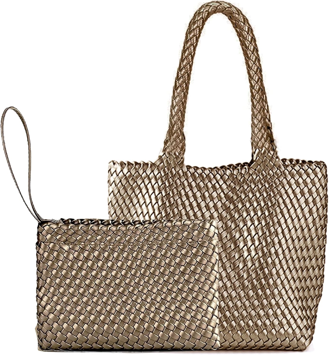 JINMANXUE Fashion Woven Bag Shopper Bag Travel Handbags and Purses Women Tote Bag Large Capacity Shoulder Bags - Image 15