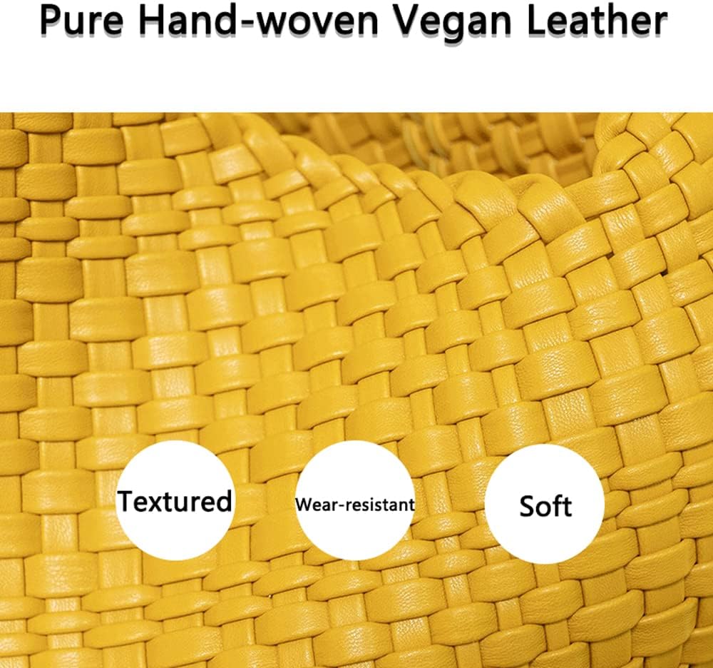 JINMANXUE Fashion Woven Bag Shopper Bag Travel Handbags and Purses Women Tote Bag Large Capacity Shoulder Bags - Image 4