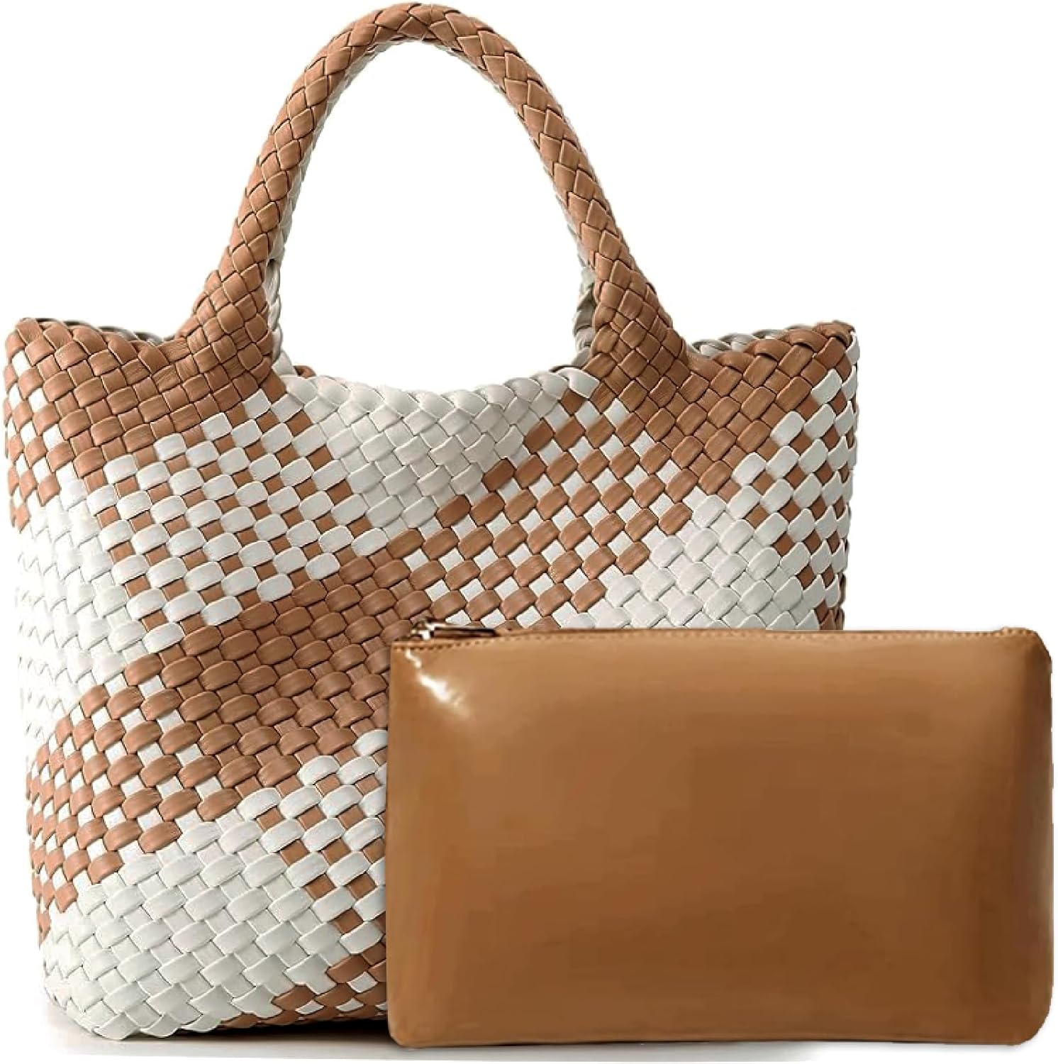 JINMANXUE Fashion Woven Bag Shopper Bag Travel Handbags and Purses Women Tote Bag Large Capacity Shoulder Bags - Image 38