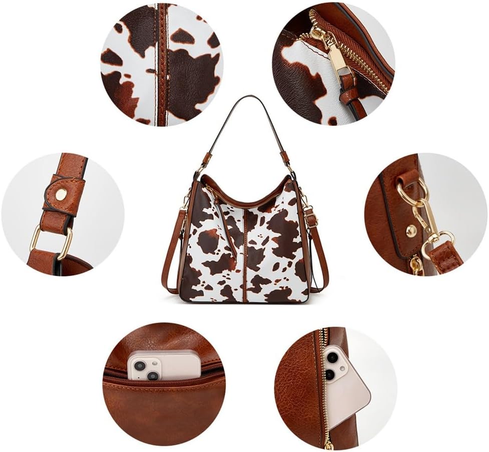 JOQWJPOIJ Spring\/Summer Vintage Multi-zip Bag Fringe Accessorized Upper Shoulder Tote Bag - Image 5