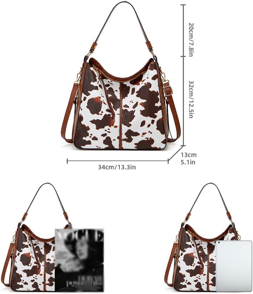 JOQWJPOIJ Spring\/Summer Vintage Multi-zip Bag Fringe Accessorized Upper Shoulder Tote Bag - Image 8