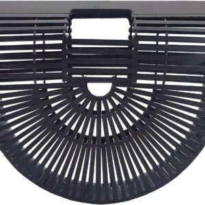 Miuco Womens Bamboo Handbag Handmade Large Tote Beach Bag