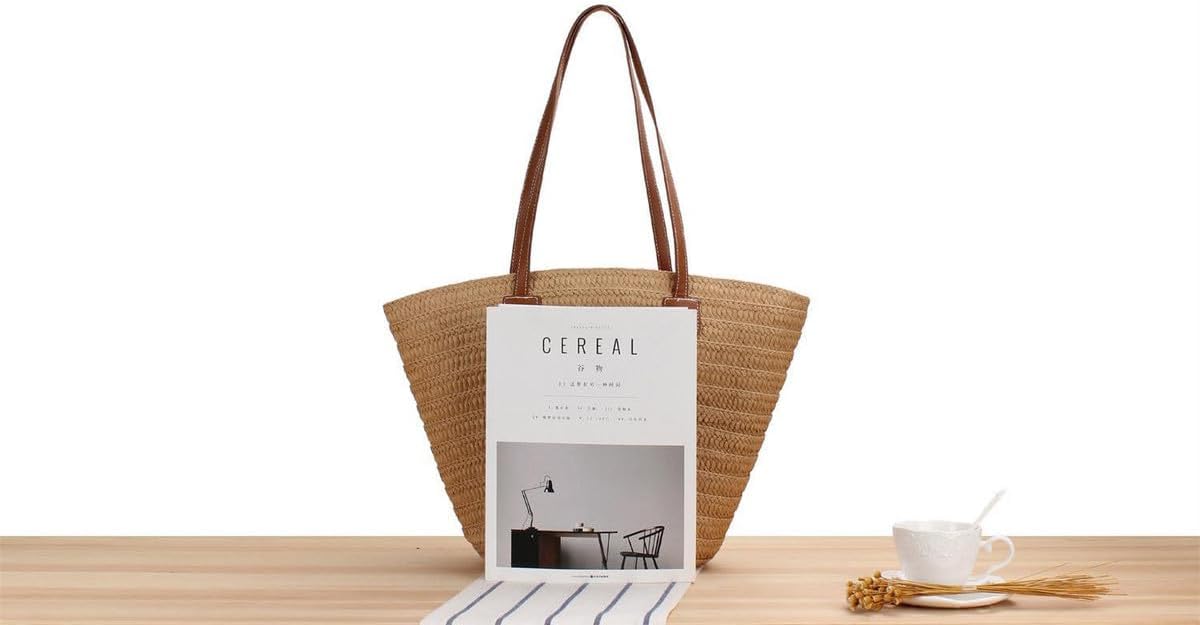 MOISTRI Straw Beach Bag Woven Buckets Totes Handbag Large Capacity Shoulder Bag Tote Bag Women Summer Handbag Casual Holiday - Image 4