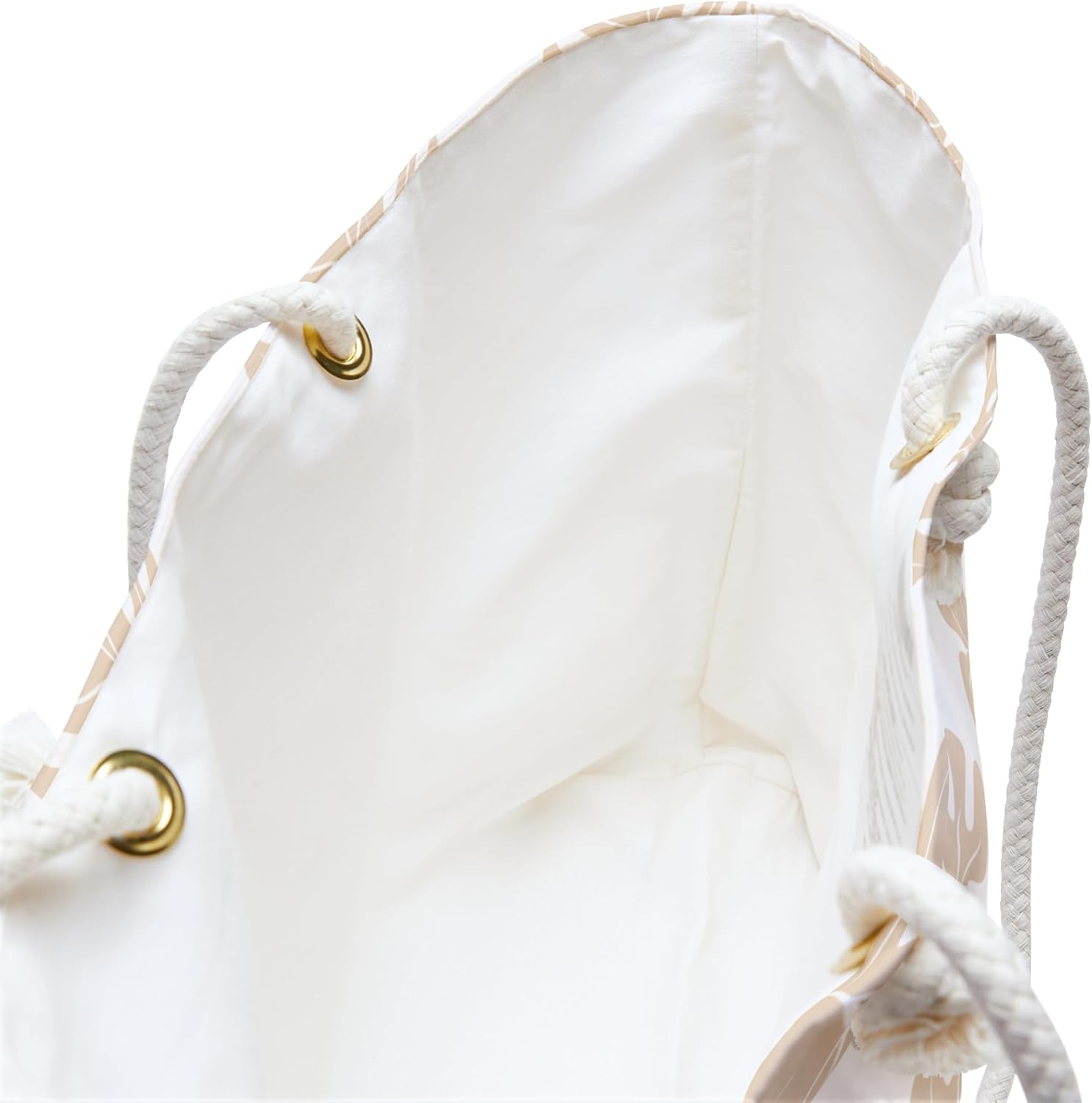 Monstera Botanical Shopping Bag Biege Summer Beach Bag Vacation Travel Tote Bag Reusable Bag Pool Picnic Gift for Her - Image 5