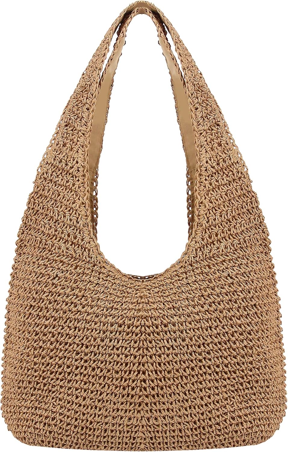 Naimo Women Straw Beach Shoulder Bag Woven Tote Handbag Large Handmade Weaving Summer Casual Hobo Bag - Image 13