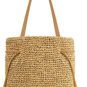 NEWROGENG Hand Woven Straw Purses for Women 2025, Adjustable Large Beach Bag Summer Beach Tote Shoulder Bag for Vacation