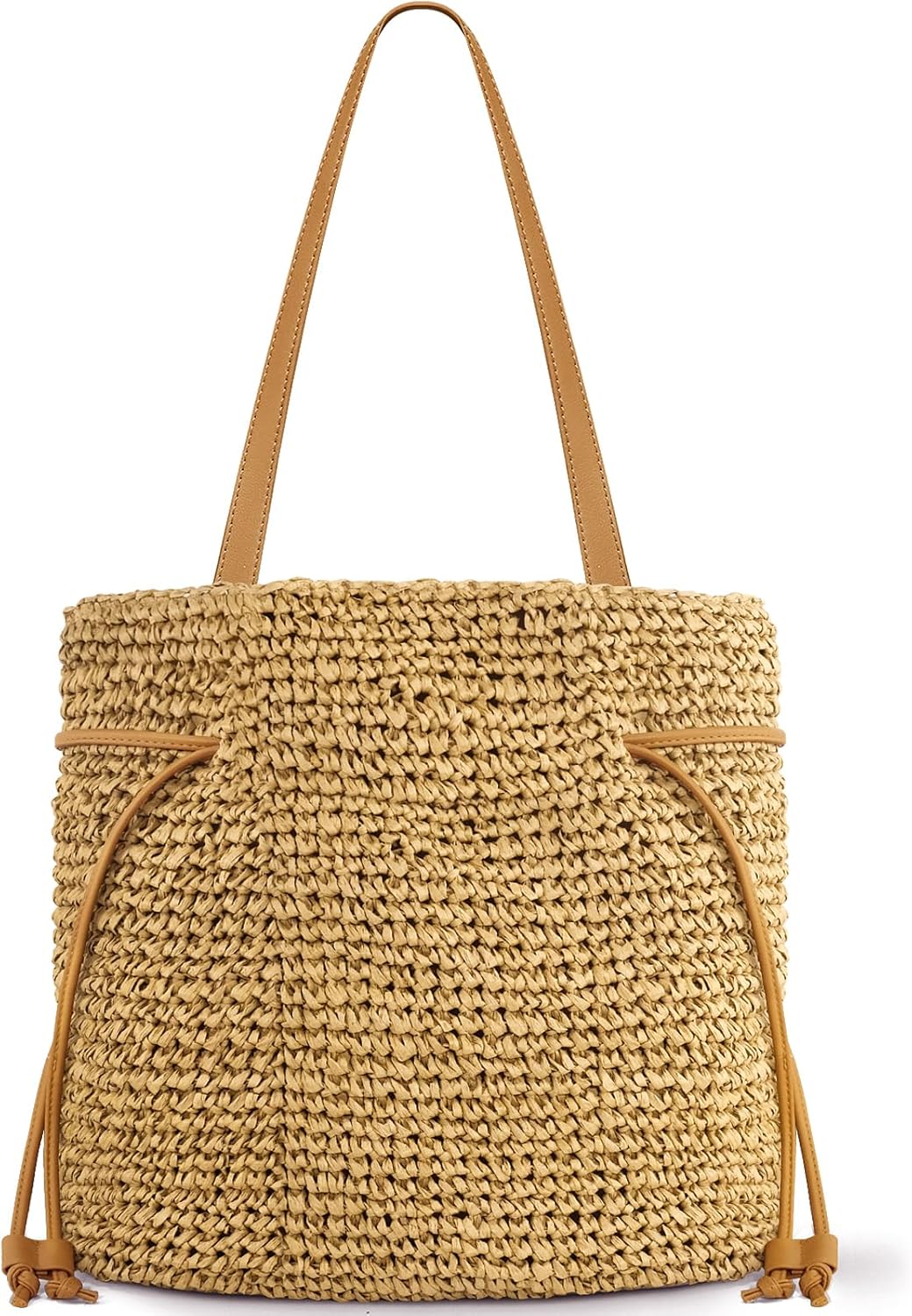 NEWROGENG Hand Woven Straw Purses for Women 2025, Adjustable Large Beach Bag Summer Beach Tote Shoulder Bag for Vacation