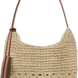 NEWROGENG Straw Purses for Women 2025, Large Beach Bag Summer Woven Tote Bag with Tassels Beach Tote for Vacation