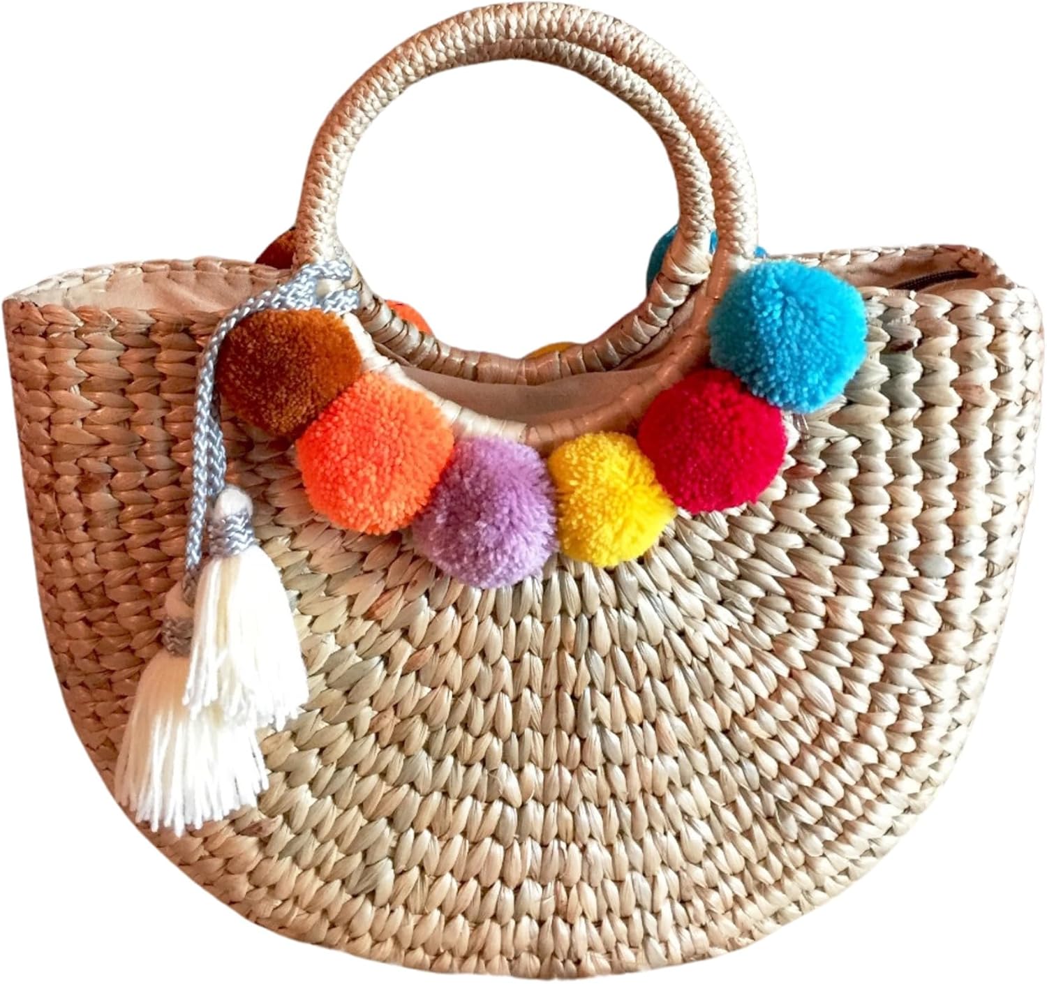 Pom Pom Straw Bag, Pom Pom Straw Bags for Women, Straw Basket Bag,Straw Basket Tote Bag,Beach Basket Bag,Pom Pom Straw Beach Bag,Basket Bag,Straw Bag,Straw Tote Beach Bag,Summer Straw Bag,Straw Tote