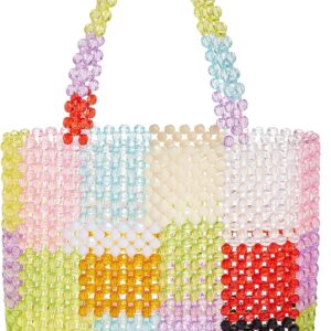 Rainbow Colorful Beaded Bag Handbags Tote Bags