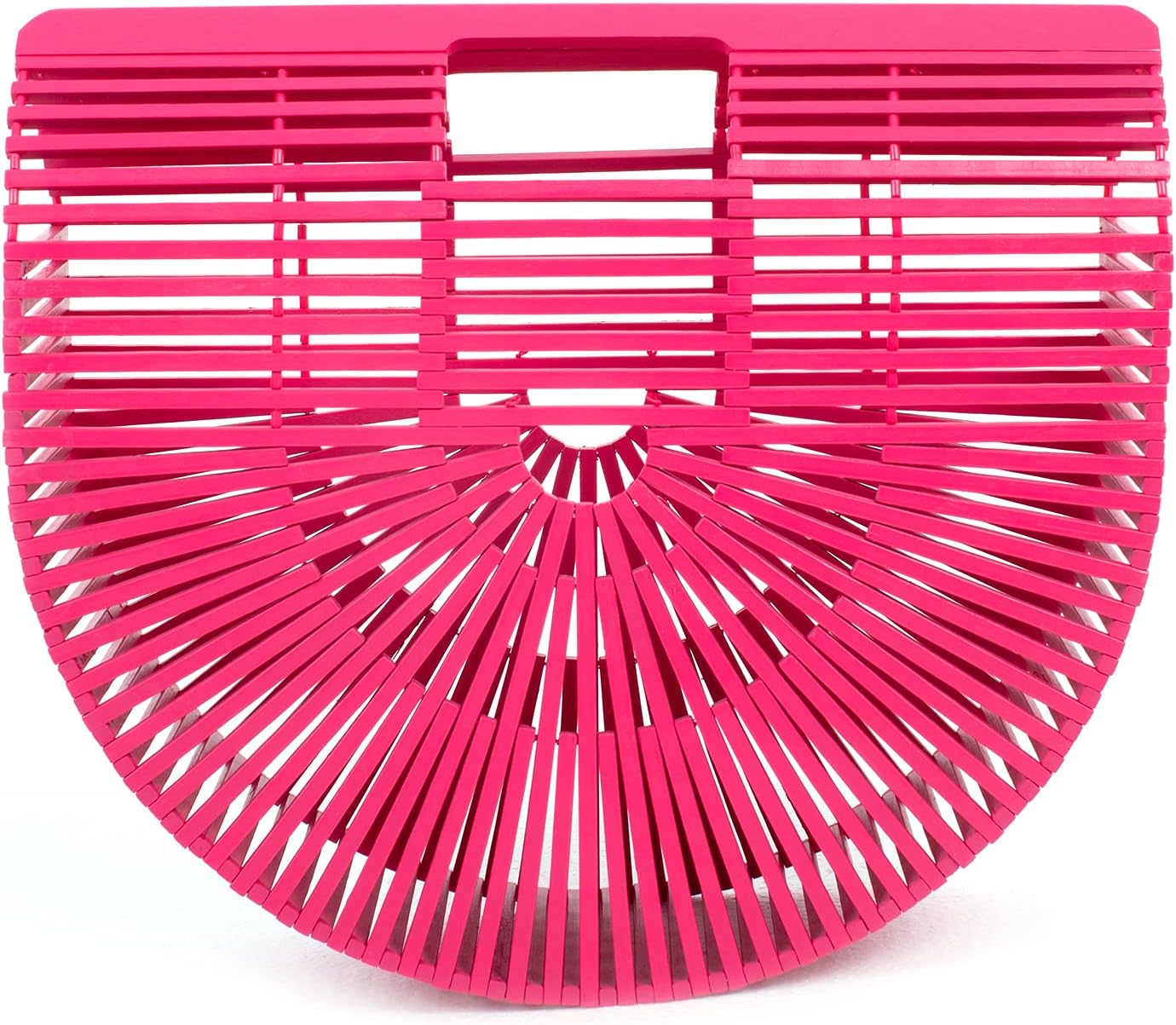 RULER TRUTH Women's Bamboo Handbag by Handmade Straw Bag,Tote Bamboo Purse Natural Basket Bag for Summer Beach\u2026