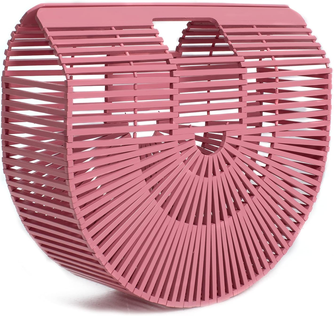 RULER TRUTH Women's Bamboo Handbag by Handmade Straw Bag,Tote Bamboo Purse Natural Basket Bag for Summer Beach\u2026 - Image 9