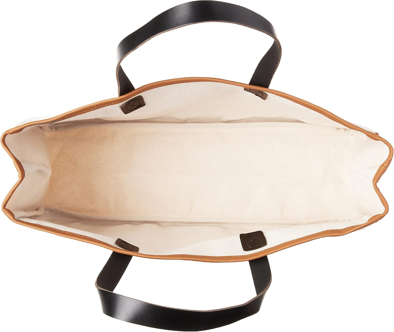 Santa Barbara Design Studio Tote Bag Hold Everything Collection Black and White 100% Cotton Canvas with Leather Handles - Image 3