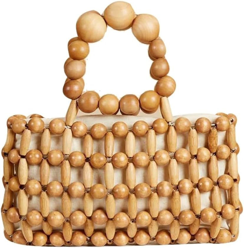 SIDUFHAOPKLL Women Handbag Woven Tote Large Bead Bag Handbag Fashion Beach Holiday Purses Messenger