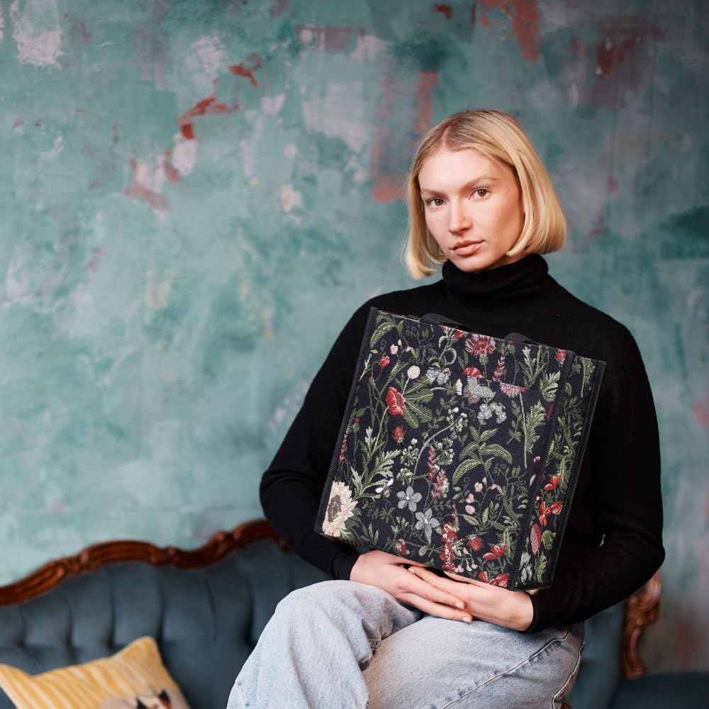 Signare Floral Shopping Tote Bag with Garden Flower Pattern - Image 2