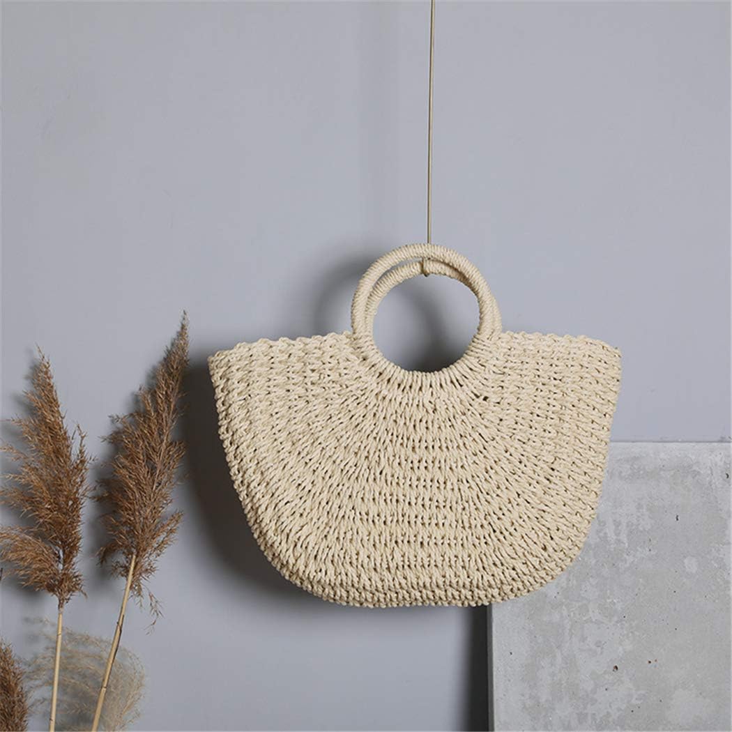 Straw Bag Womens Handbag Handwoven Large Straw Beach Tote Bag Vacation Summer Beach bag Straw Purse - Image 8