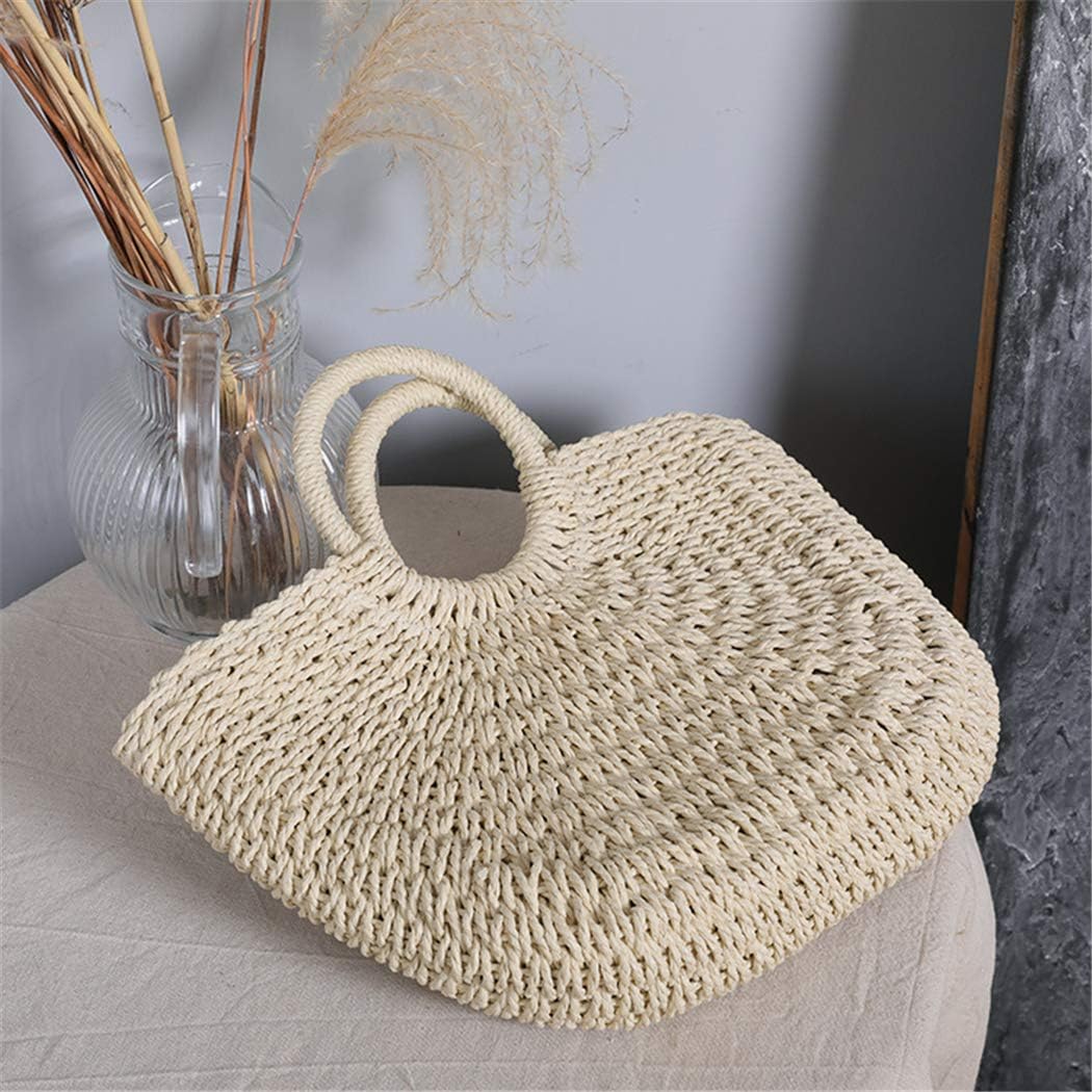 Straw Bag Womens Handbag Handwoven Large Straw Beach Tote Bag Vacation Summer Beach bag Straw Purse - Image 7