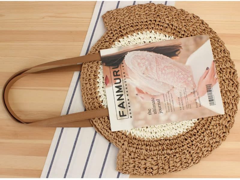 Straw Beach Bag for Women Summer Woven Tote Bag Rattan Handbag Hobo Bohemian Vacation Bags - Image 3