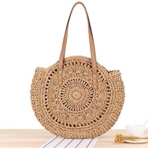Straw Beach Bag for Women Summer Woven Tote Bag Rattan Handbag Shoulder Bag Hobo Bohemian