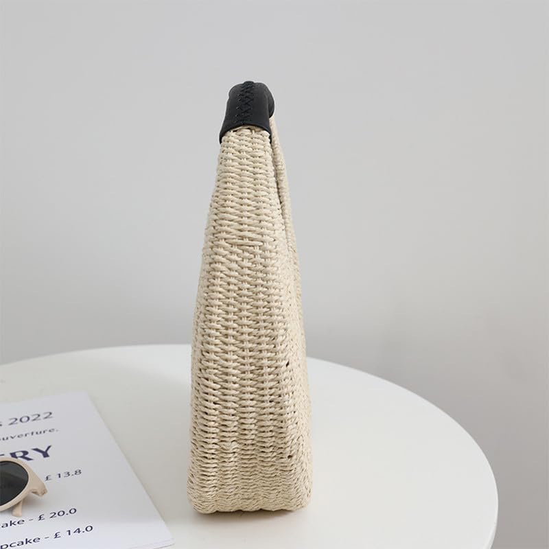 Straw Tote Beach Bags for Women Summer Beach Bags Woven rattan Handbags for Travel Vacation Holiday Shopping - Image 3