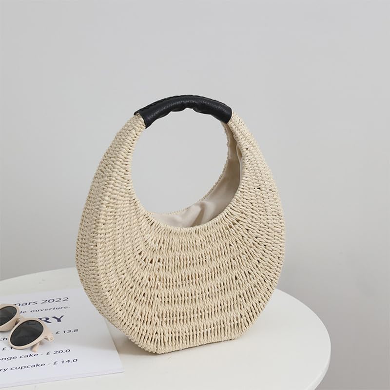 Straw Tote Beach Bags for Women Summer Beach Bags Woven rattan Handbags for Travel Vacation Holiday Shopping - Image 2