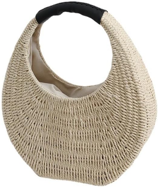 Straw Tote Beach Bags for Women Summer Beach Bags Woven rattan Handbags for Travel Vacation Holiday Shopping