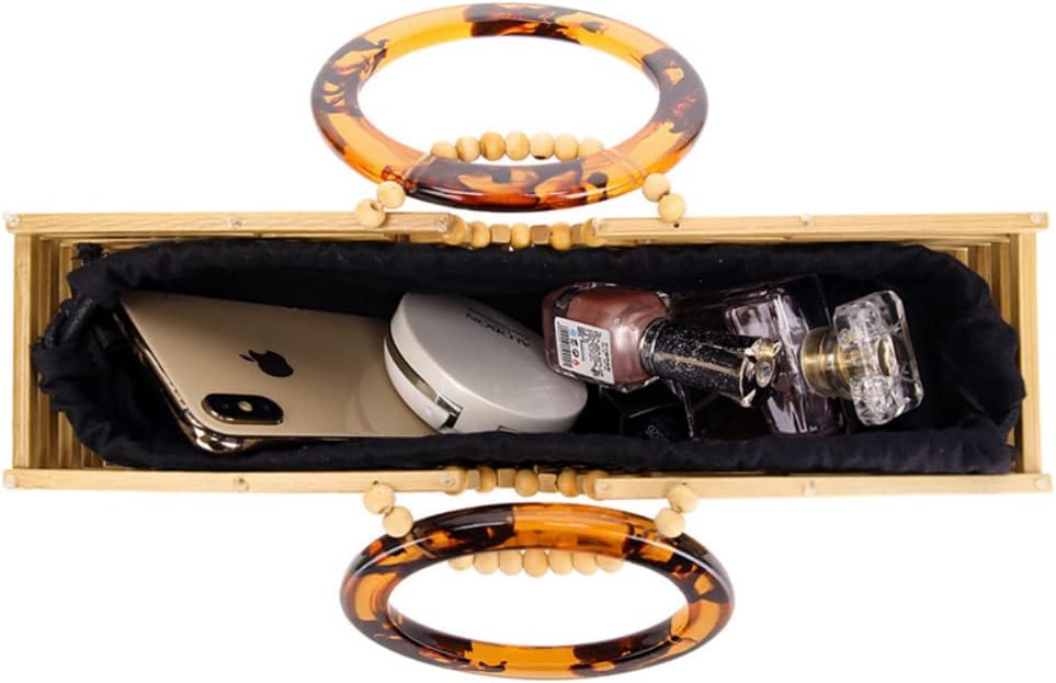 VAKAER Women Bamboo Purse Summer Beach Tote Bags Handmade Handbag with Inner bag - Image 9