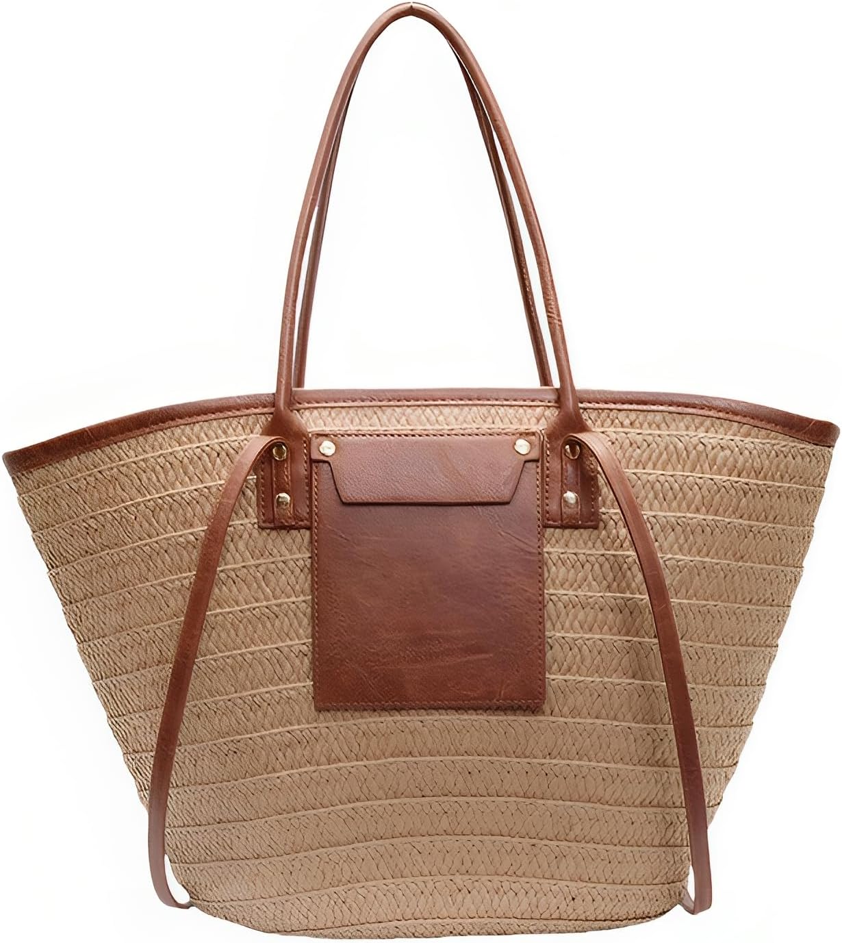 Women Straw Tote Bag Summer Beach Bags Luxury Handmade Shoulder Bag Woven Basket Handbags Large Straw Purses - Image 7