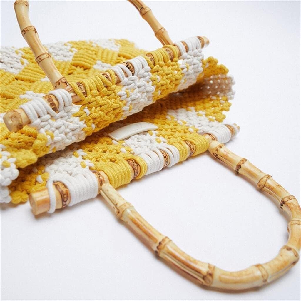 YIRENZUI Cotton Rope Woven Women's Handbag Tote Bag Female Knitted Beach Bags Bohemian Summer Straw Bag One Shoulder The Best Choice - Image 2