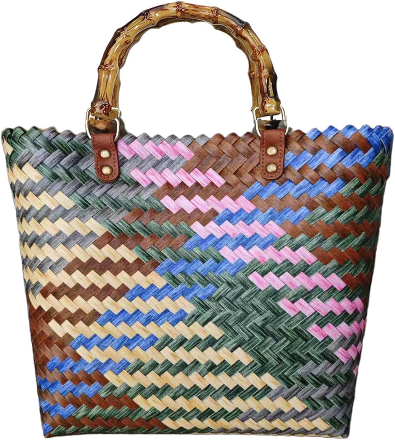 YY GEWETAO Handwoven Super Tote Bag for Women | Beach Bag Waterproof | Summer Beach, Pool, and Travel Handbag